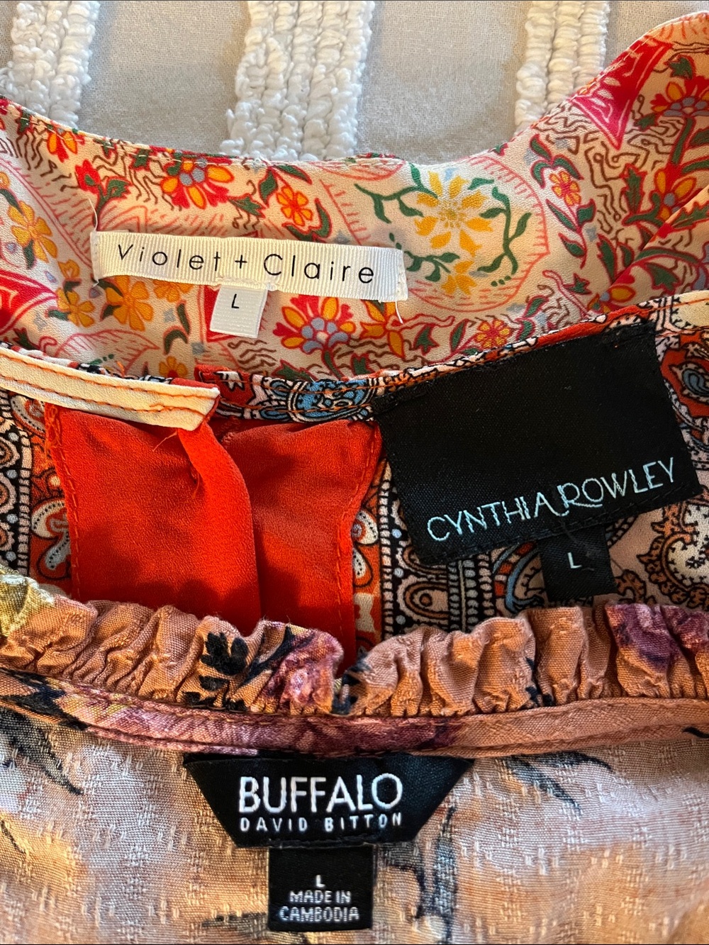 Paisley and Pink Floral top trio of tops. - Picture 2 of 4